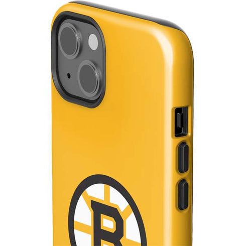NHL Boston Bruins Solid Background iPhone 15 Plus Impact Case
