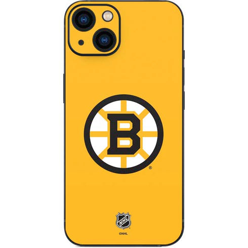 NHL Boston Bruins Solid Background iPhone 15 Plus Skin