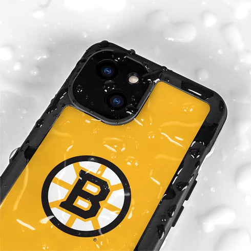 NHL Boston Bruins Solid Background iPhone 15 Plus Waterproof Case