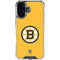 NHL Boston Bruins Solid Background iPhone 16 Clear Case