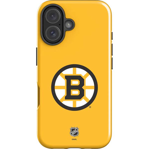 NHL Boston Bruins Solid Background iPhone 16 Impact Case