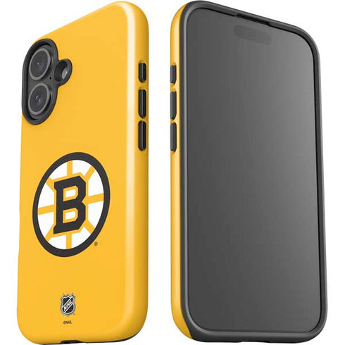 NHL Boston Bruins Solid Background iPhone 16 Impact Case