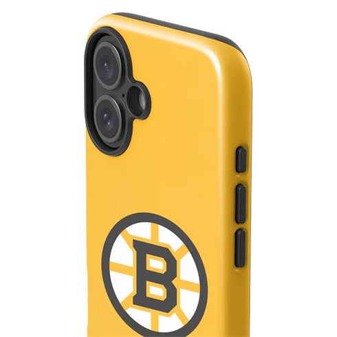 NHL Boston Bruins Solid Background iPhone 16 Plus Impact Case