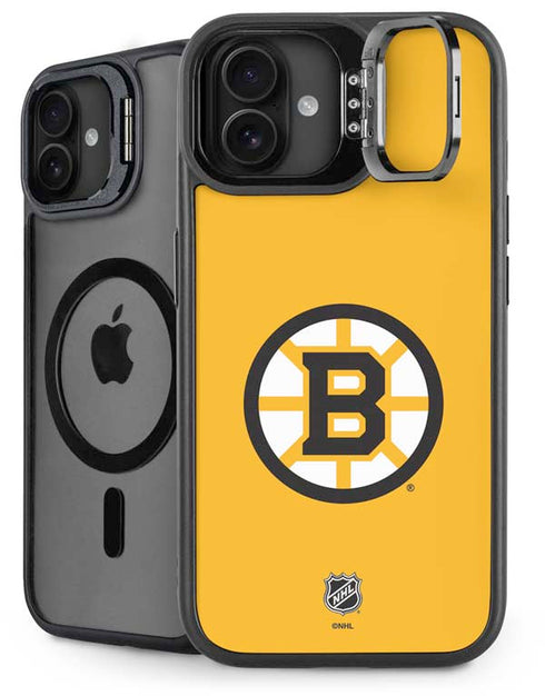 NHL Boston Bruins Solid Background iPhone 16 Plus Kickstand Case
