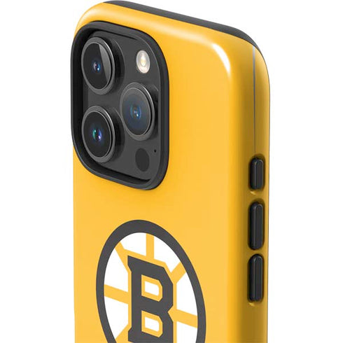 NHL Boston Bruins Solid Background iPhone 16 Pro Impact Case