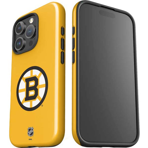 NHL Boston Bruins Solid Background iPhone 16 Pro Impact Case