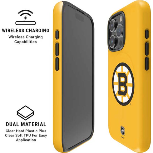 NHL Boston Bruins Solid Background iPhone 16 Pro Max Magsafe Impact Case