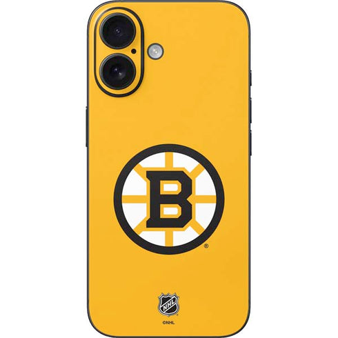 NHL Boston Bruins Solid Background iPhone 16 Skin