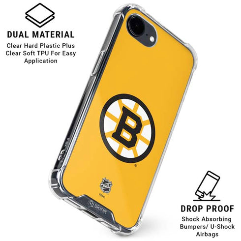 NHL Boston Bruins Solid Background iPhone 16e Clear Case