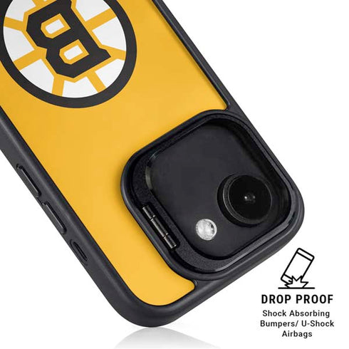 NHL Boston Bruins Solid Background iPhone 16e Kickstand Case