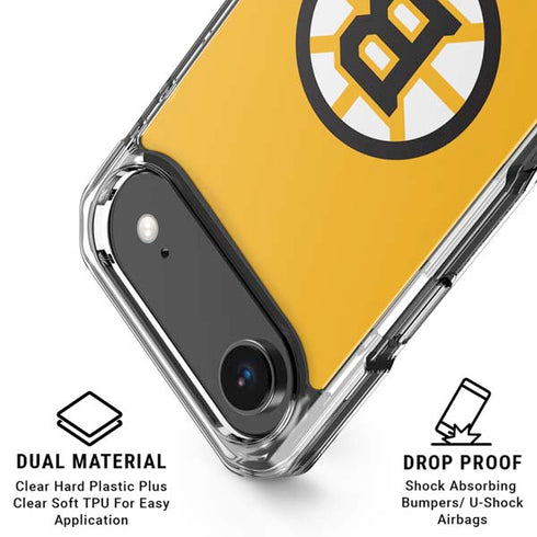 NHL Boston Bruins Solid Background iPhone 17 Air Clear Case