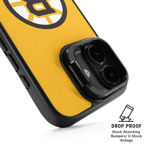 NHL Boston Bruins Solid Background iPhone 17 Kickstand Case