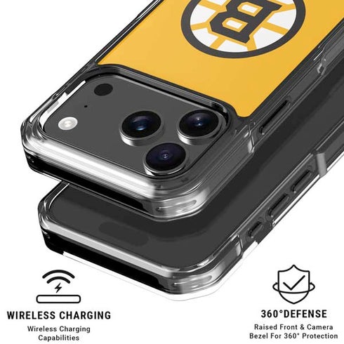 NHL Boston Bruins Solid Background iPhone 17 Pro Clear Case