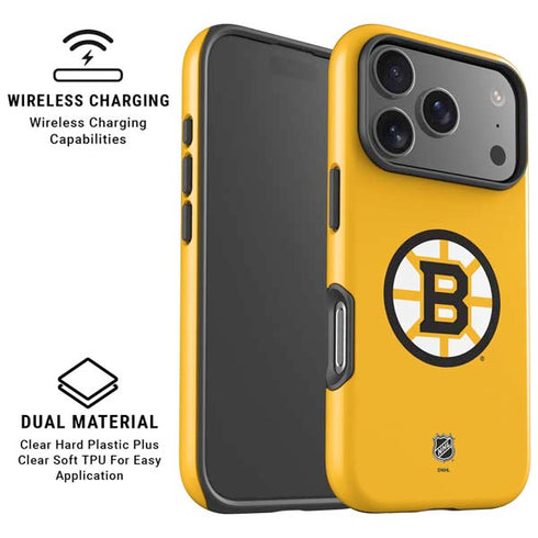 NHL Boston Bruins Solid Background iPhone 17 Pro Magsafe Impact Case