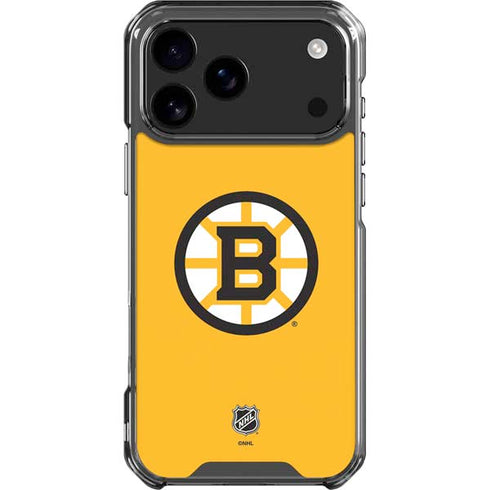 NHL Boston Bruins Solid Background iPhone 17 Pro Max Clear Case