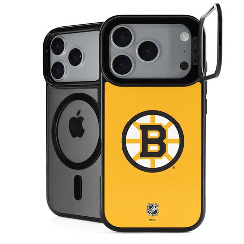 NHL Boston Bruins Solid Background iPhone 17 Pro Max Kickstand Case