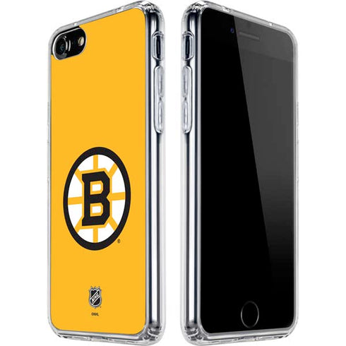 NHL Boston Bruins Solid Background iPhone SE (2nd & 3rd Gen) Clear Case