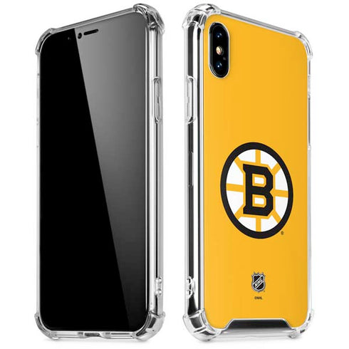NHL Boston Bruins Solid Background iPhone X/XS Clear Case