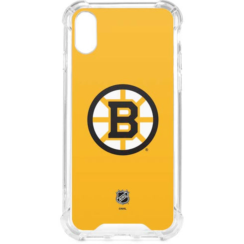 NHL Boston Bruins Solid Background iPhone XS Clear Case