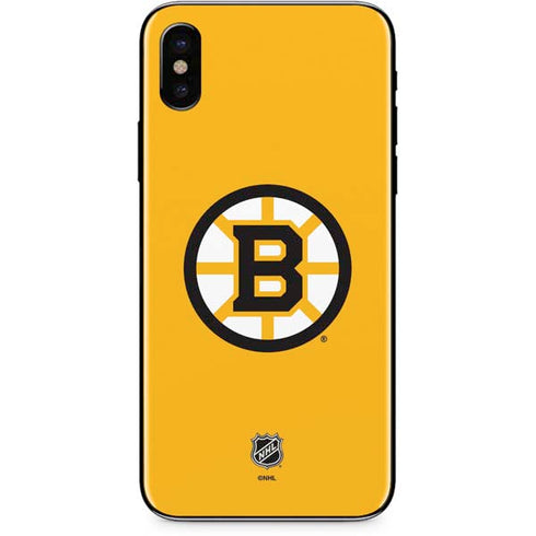 NHL Boston Bruins Solid Background iPhone XS Max Skin