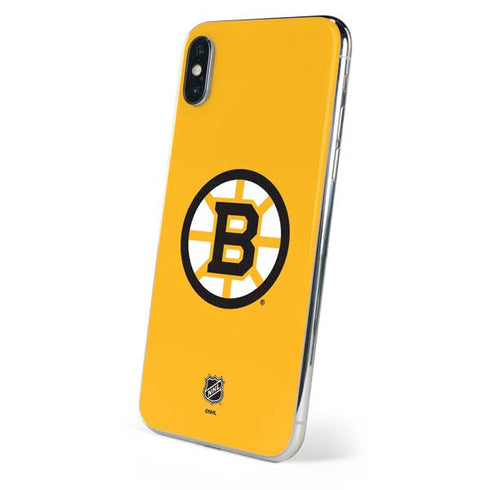 NHL Boston Bruins Solid Background iPhone XS Max Skin