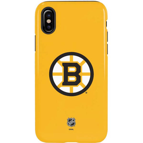 NHL Boston Bruins Solid Background iPhone XS Pro Case