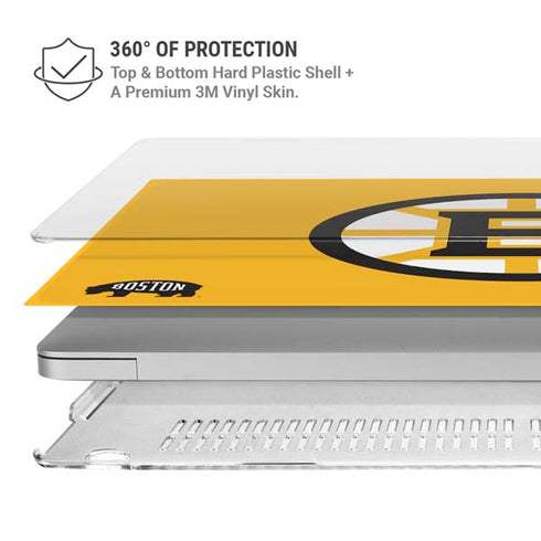 NHL Boston Bruins Solid Background MacBook Pro 14in (2021-24) Case plus Skin