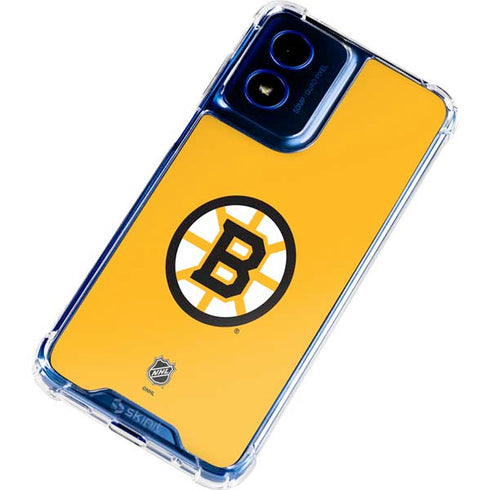 NHL Boston Bruins Solid Background Moto G 5G (2024) Clear Case