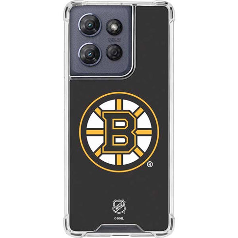 NHL Boston Bruins Solid Background Moto G Play 5G (2025) Clear Case