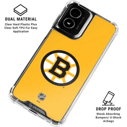 NHL Boston Bruins Solid Background Moto G Power 5G (2024) Clear Case