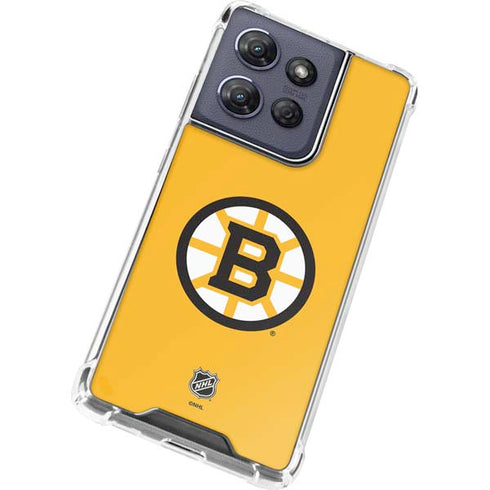 NHL Boston Bruins Solid Background Moto G Power 5G (2025) Clear Case