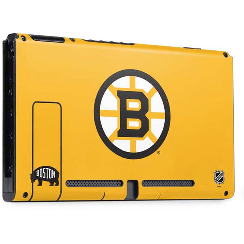 NHL Boston Bruins Solid Background Nintendo Switch Bundle Skin
