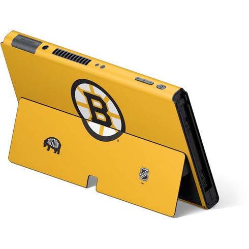 NHL Boston Bruins Solid Background Nintendo Switch OLED (2021) Skin