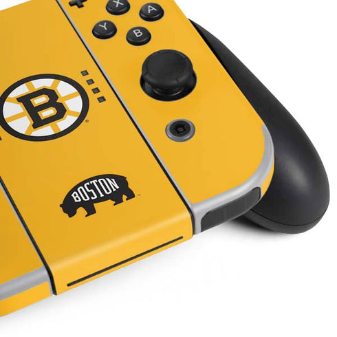NHL Boston Bruins Solid Background Nintendo Switch OLED (2021) Skin