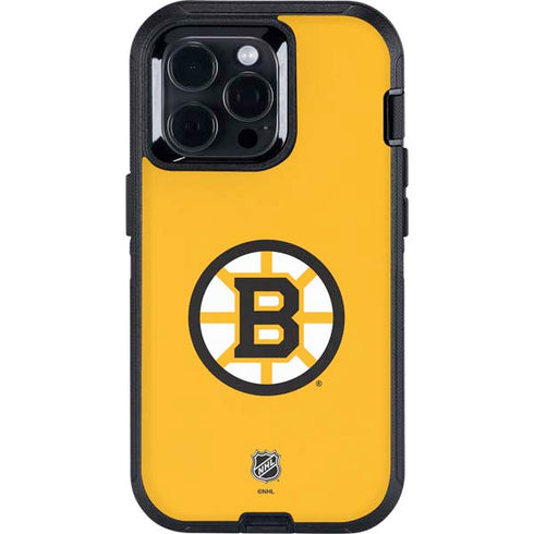 NHL Boston Bruins Solid Background Otterbox Defender iPhone Skin