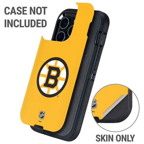 NHL Boston Bruins Solid Background Otterbox Defender iPhone Skin