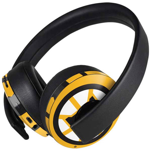 NHL Boston Bruins Solid Background PlayStation 4 Gold Wireless Headset Skin