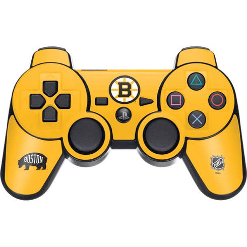 NHL Boston Bruins Solid Background PS3 Dual Shock wireless controller Skin