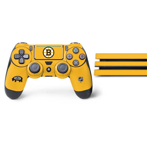 NHL Boston Bruins Solid Background PS4 Pro Bundle Skin