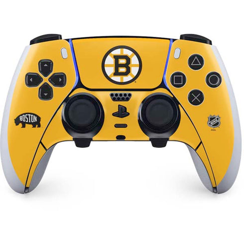 NHL Boston Bruins Solid Background PS5 DualSense Edge Pro Controller Skin