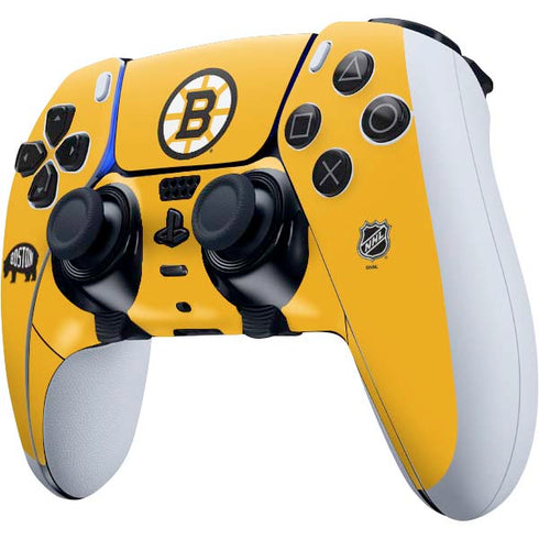 NHL Boston Bruins Solid Background PS5 DualSense Edge Pro Controller Skin