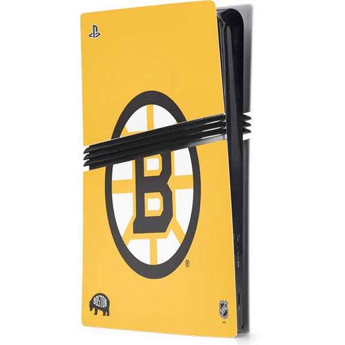 NHL Boston Bruins Solid Background PS5 Pro Console Skin