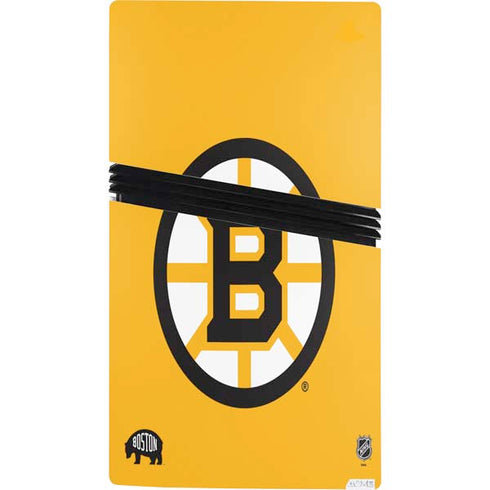 NHL Boston Bruins Solid Background PS5 Pro Console Skin