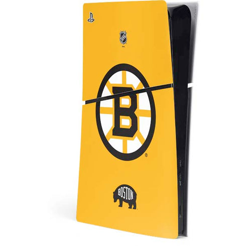 NHL Boston Bruins Solid Background PS5 Slim Digital Edition Console Skin