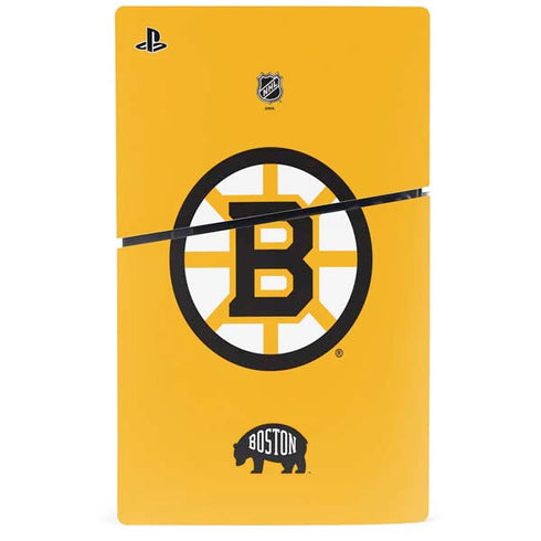 NHL Boston Bruins Solid Background PS5 Slim Disk Bundle Skin