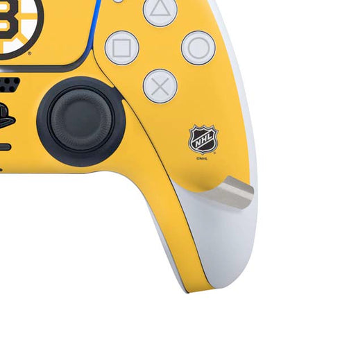 NHL Boston Bruins Solid Background PS5 Slim Disk Bundle Skin