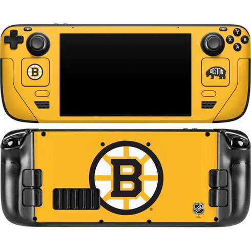 NHL Boston Bruins Solid Background Steam Deck Handheld Gaming Computer OLED Skin
