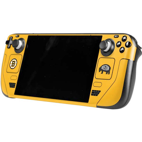 NHL Boston Bruins Solid Background Steam Deck Handheld Gaming Computer OLED Skin