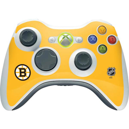 NHL Boston Bruins Solid Background Xbox 360 Wireless Controller Skin