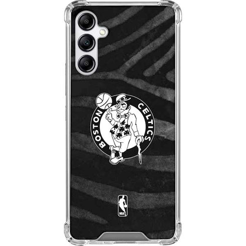 NBA Boston Celtics Black Animal Print Gabb Phone 4 Clear Case